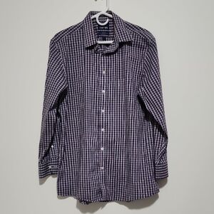 Stafford Purple Casual Button Down Shirt